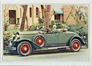 Vintage 1929 Print Ad For The Chrysler " 75 " Roadster $1,  555