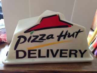 Pizza Hut Lighted Delivery Car Topper Magnetic 22”x10”