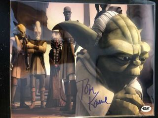 Exclusive Bam Box 8x10 Tom Kane Signed Photo W/coa Yoda Star Wars Clone Wars