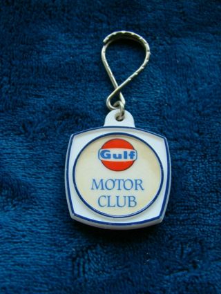 Vintage Made In Usa Gulf Motor Club Find It Key Chain B.  P.  Oil Co.