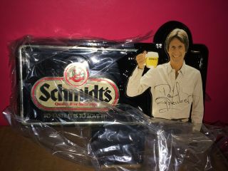 25 Vintage 70s Schmidts Beer Signs,  David Brenner Philadelphia Comedian,  Full Case