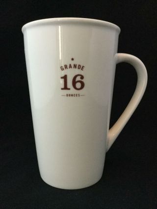 Set of 3 STARBUCKS 12 16 20 Ounce Tall Grande Venti White 2010 Coffee Cups/Mugs 4