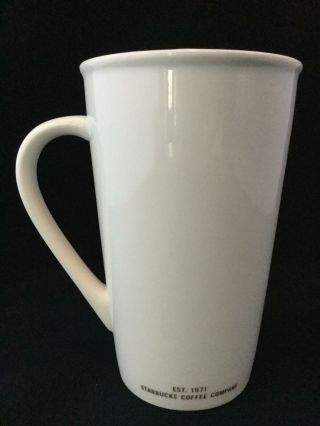 Set of 3 STARBUCKS 12 16 20 Ounce Tall Grande Venti White 2010 Coffee Cups/Mugs 5