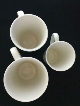 Set of 3 STARBUCKS 12 16 20 Ounce Tall Grande Venti White 2010 Coffee Cups/Mugs 8