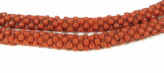 Dog Bone Bohemian Coral Color Trade Beads Africa Was $29.  00