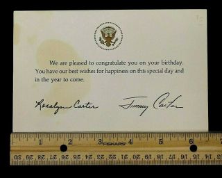 AUTHENTIC AUTOGRAPHS JIMMY AND ROSALYNN CARTER PRESIDENTIAL SEAL 2