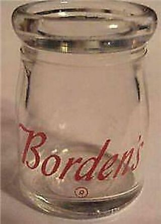 Bordens Dairy 3/4 Oz.  Glass Creamer Bottle Let