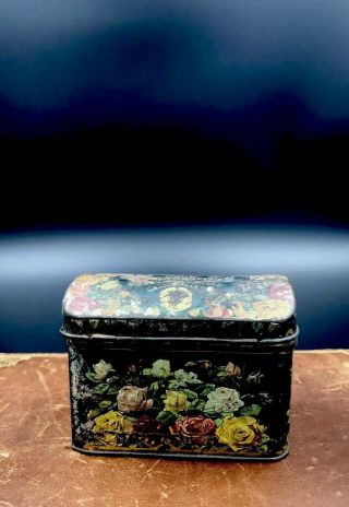 Old Russian Imperial Antiques Tin Tea Box Wissotzky Wisotsky Russia