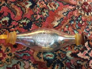 Rare - Welfare Antique Glass Baby Bottle - Made In England - Double Ended