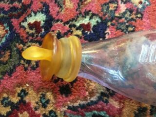 RARE - WELFARE Antique Glass Baby Bottle - Made in England - Double Ended 3