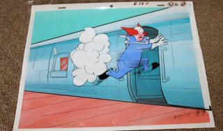 Bozo The Clown Animation Cel Hand Painted Background 101 Larry Harmon