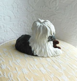 Old English Sheepdog with Teddy Bear Clay Sculpture by Raquel at theWRC 4