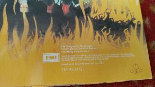 Iron Maiden Ultra Rare NOTB Singapore Hong Kong Malaysia Album Press.  Nr. 6