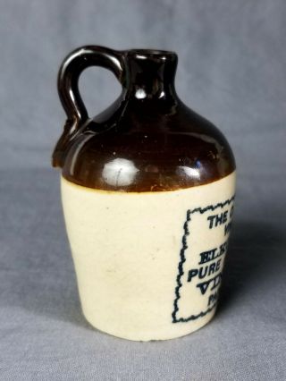 1890s - 1920s Stoneware Mini Jug - O.  L.  Gregory Vinegar Co. ,  Elko County Paducah Ky