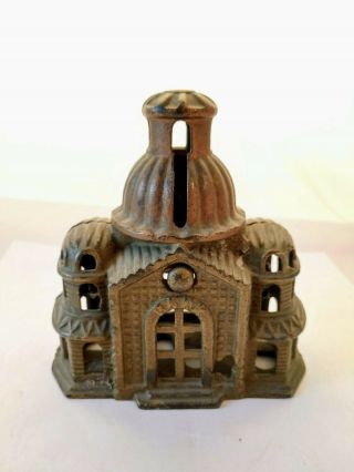 Antique Cast Iron Toy Still Coin Bank Late 1800s Early 1900s