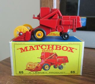 Vintage Lesney Matchbox Class Combine Harvester 65 In The Box.