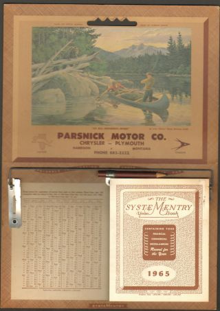 1965 Calendar,  Parsnick Motor Co.  Harrison,  Mt.  Chrysler - Plymouth Adv.