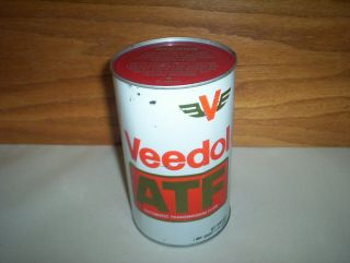 Vintage Veedol Atf Transmission Fluid (1.  14 Liter) Imperial Quart Oil Can Tin