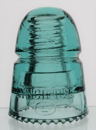 Aqua Cd 145 Lynchburg No.  - 43 Made In U.  S.  A.  Beehive Glass Insulator