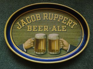 Vintage Jacob Ruppert Beer - Ale Metal Beer Tray