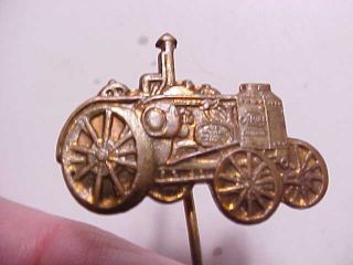 1910 Advance Rumely Traction Engine Stick Pin La Porte Ind.  By Noble Chicago Vg,