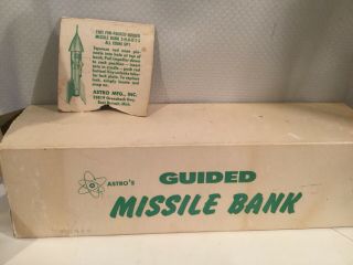Vintage Astro’s Guided Missile Bank (Danielson Federal Savings) W/box 7