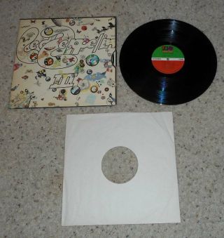 Vintage Led Zeppelin Iii Vinyl Record Atlantic Sd 7201 Wheel Broadway
