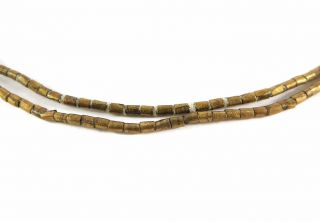 2 Strands Ethiopian Brass Heishi Beads Small Cylinder Africa Was $12.  00