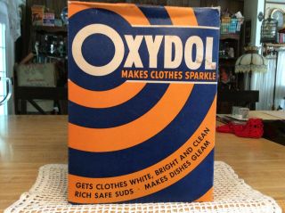 Vintage 1940’s,  Oxydol Detergent,  Large,  4 Lb.  1 Oz.  Full Box,  Old Stock