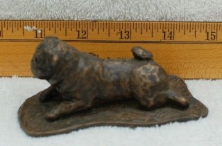 Pug Figurine (composit Looks Like Bronze}