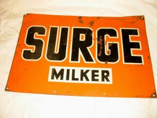 Vintage Surge Milker Metal Tin Sign Farm Old A.  M.  D Authentic ?