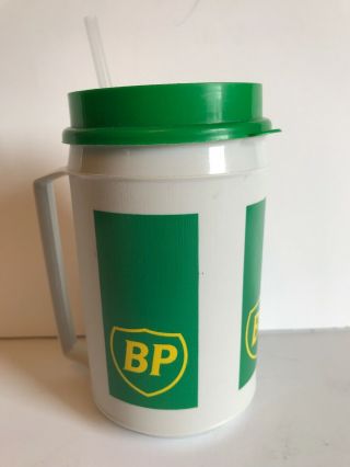 Vintage Aladdin Bp Gas Station Thermal Insulated Travel Coffee Mug W/ Straw