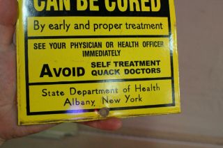SYPHILIS CAN BE CURED ALBANY YORK PORCELAIN METAL SIGN DOCTOR STD CONDOM GAS 2