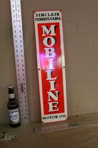 24 " Sinclair Pennsylvania Mobiline Porcelain Metal Sign Gas Oil Service Garage