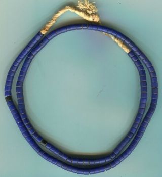 African Trade Beads Vintage Czech Bohemian Old Glass Cobalt Blue Color Beads