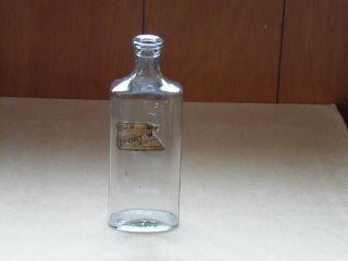 Antique Wt Co Druggist Clear Glass Medicine Bottle Paper Label