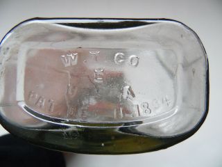 Antique WT Co Druggist Clear Glass Medicine Bottle Paper Label 4