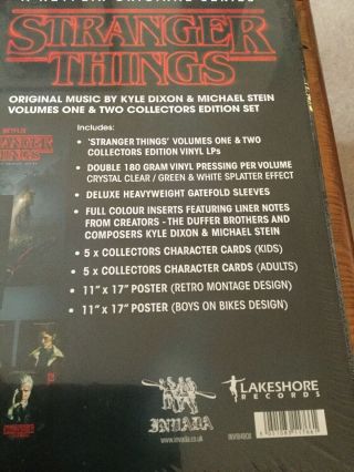 Stranger Things - Vinyl Soundtrack - Volumes 1 & 2 - Limited Collectors Box Set 2