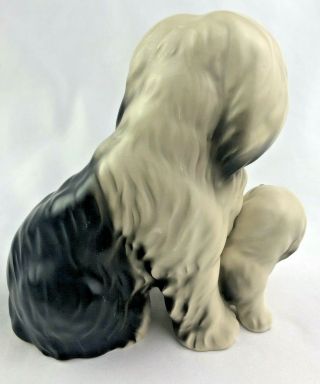 Vintage Japan Old English SheepDog / Shaggy Dog Mom or Dad Pup Ceramic Figurine 3