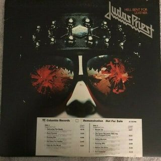 Judas Priest - Hell Bent For Leather Lp (1978) Columbia - Jc 35706.  Promo - White