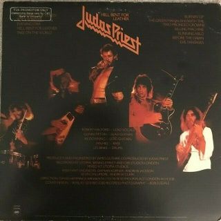 Judas Priest - Hell Bent For Leather LP (1978) Columbia - JC 35706.  Promo - White 2