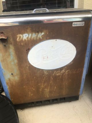 Vintage Pepsi Self Serve Lift Top Cooler,  Vending Machine,  Needs Restoration