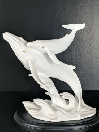 Lenox Fine Bone China 1992 Song Of The Whales Mother & Baby Calf Whale Figurine