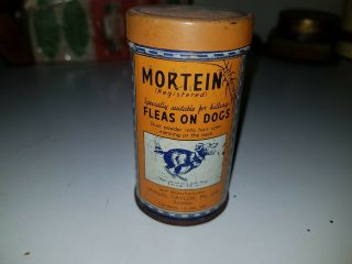Vintage 11/2 Oz Mortein Insect Powder Tin When Your On A Good Thing Stick To It