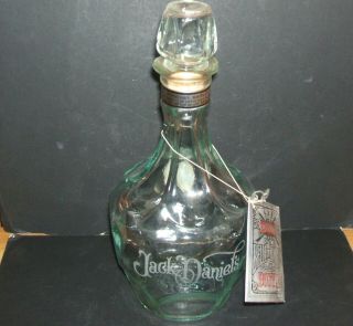 Jack Daniels Belle Of Lincoln Empty Decanter & Neck Tag 1.  75 Liter 1979 & Box