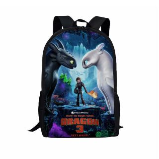 How To Train Your Dragon 3d Printed Travel School Backpacks Boy Girl Bags 17 "
