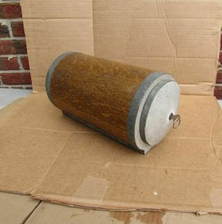 Vintage Antique Floor Barrel Fireproof Safe W.  Lock And Key