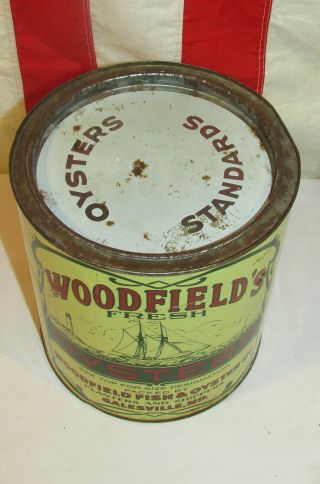 Woodfield ' s Fresh Oysters Gallon Can - Woodfield Fish & Oyster Co Galesville,  MD 4