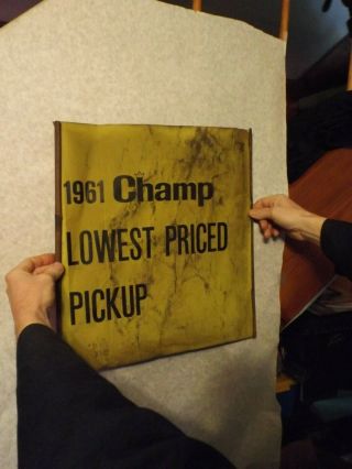 1961 Rare Studebaker Champ Vintage Advertisement Poster