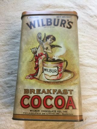 Wilbur Chocolate Co. ,  Inc.  No.  408 Breakfast Cocoa Metal Tin Container
